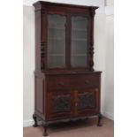 Early 19th century mahogany secretaire bookcase,