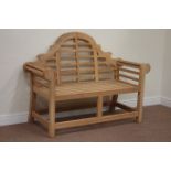 Teak Lutyens style bench, W135cm Condition Report <a href='//www.davidduggleby.