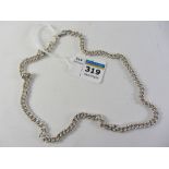 Heavy hallmarked silver chain necklace approx 50cm Condition Report <a