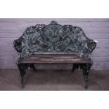 Cast metal fern and blackberry bench, W114cm Condition Report <a href='//www.