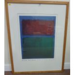 'Earth and Green' large colour print after Mark Rothko (1903-1970) 69cm x 54cm Condition