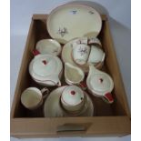 Crown Devon Fieldings 'Stockholm' (leaping deer) dinner and teaware in one box Condition