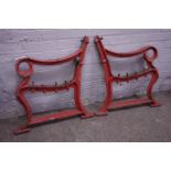 Victorian cast iron bench ends Condition Report <a href='//www.davidduggleby.