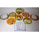 Sixteen Wedgwood for Bradford Exchange Clarice Cliff collector's plates,