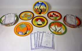 Sixteen Wedgwood for Bradford Exchange Clarice Cliff collector's plates,