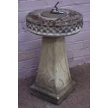 Composite stone two piece sundial, H62cm Condition Report <a href='//www.