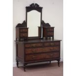 Edwardian dressing chest fitted with two short and two long drawers,