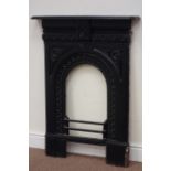 Victorian black finish cast iron fire inset Condition Report <a href='//www.