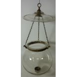 19th century brass and glass candle holder Condition Report <a href='//www.