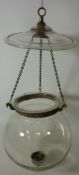 19th century brass and glass candle holder Condition Report <a href='//www.