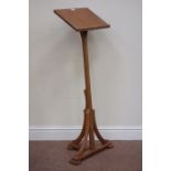Circa 1940s, craftsman made oak church lectern, in a Gothic style, signed J.S.