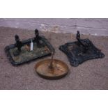 Three Victorian cast iron foot/boot scrapers Condition Report <a href='//www.