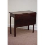 19th century mahogany side table with drop leaf, 79cm x 78cm,