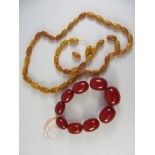 Vintage amber beads Condition Report <a href='//www.davidduggleby.