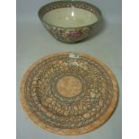 Large Charlotte Rhead bowl and charger Condition Report <a href='//www.