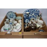 18th century Chinese, English and Delft ceramics and porcelain, Staffordshire figures,