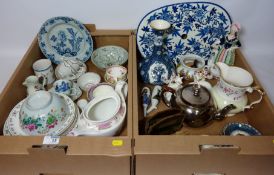 18th century Chinese, English and Delft ceramics and porcelain, Staffordshire figures,