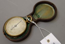 19th century pocket Barometer by Frederick fox 98 Newgate street London,