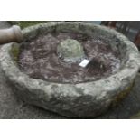 Circular stone pig trough/planter Condition Report <a href='//www.