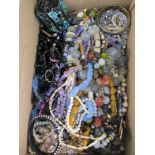Vintage and later bead necklaces etc in one box Condition Report <a href='//www.