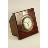 20th century Smiths car dashboard clock mounted in mahogany case,