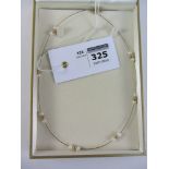 9ct gold and pearl wire necklace stamped 375 Condition Report <a href='//www.
