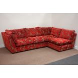 Multi-York corner sofa (280cm x 180cm), and matching footstool,