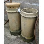 Pair terracotta chimney pots and three other chimney pots Condition Report <a