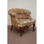 Victorian walnut tub shaped armchair Condition Report <a href='//www.