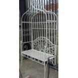 White finish metal trellis bench Condition Report <a href='//www.davidduggleby.