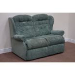Sherborne Linton armchair upholstered in green fabric,