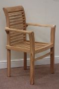 Teak garden armchair, W65cm Condition Report <a href='//www.davidduggleby.