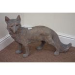 Composite standing fox sculpture Condition Report <a href='//www.davidduggleby.