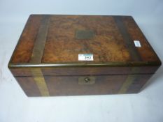 19th Century Rosewood table desk box,