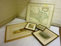 Map of Yorkshire and various prints and engravings Condition Report <a