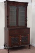 Early 19th century mahogany secretaire bookcase,