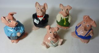 Set of five Natwest pigs Condition Report <a href='//www.davidduggleby.
