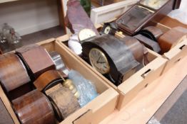 Quantity of various clocks and clock parts in three boxes CLOCKS & BAROMETERS - as we are not a
