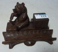 Black Forest carved inkwell W 15cm Condition Report <a href='//www.