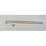 Gold belcher chain necklace hallmarked 9ct, 60cm,