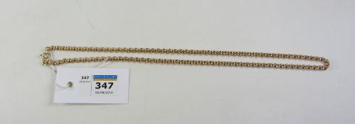 Gold belcher chain necklace hallmarked 9ct, 60cm,