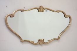 Shaped gilt framed wall mirror, W103cm Condition Report <a href='//www.