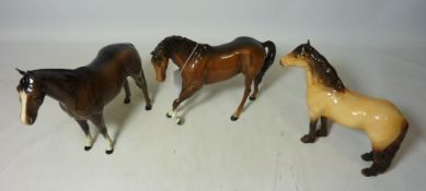 Beswick 'Highland' Horse and two other Beswick horses Condition Report <a