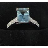 Emerald cut aquamarine approx 1.