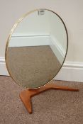 Vintage retro freestanding teak dressing table mirror,