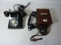 Vintage Bakelite telephone and a vintage telephone with bell box Condition Report