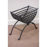 Wrought metal Recency style fire basket, W58cm Condition Report <a href='//www.
