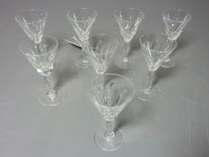 Set eight Waterford crystal cut 'Sheila' pattern small liquor glasses Condition Report