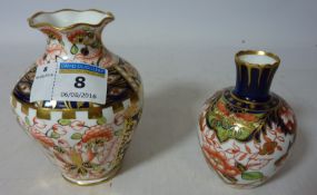 Royal Crown Derby Imari pattern small vase,