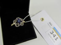 Tanzanite gold-plated dress ring stamped 925 Condition Report <a href='//www.